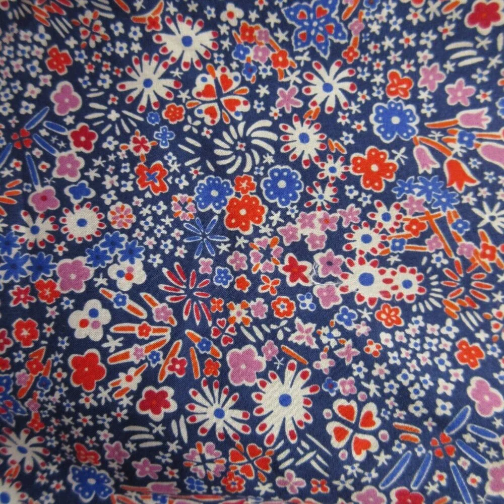 NWT J.Crew Liberty Kayoko in Deep Blue Floral Sleeveless Faux Wrap Dress 4